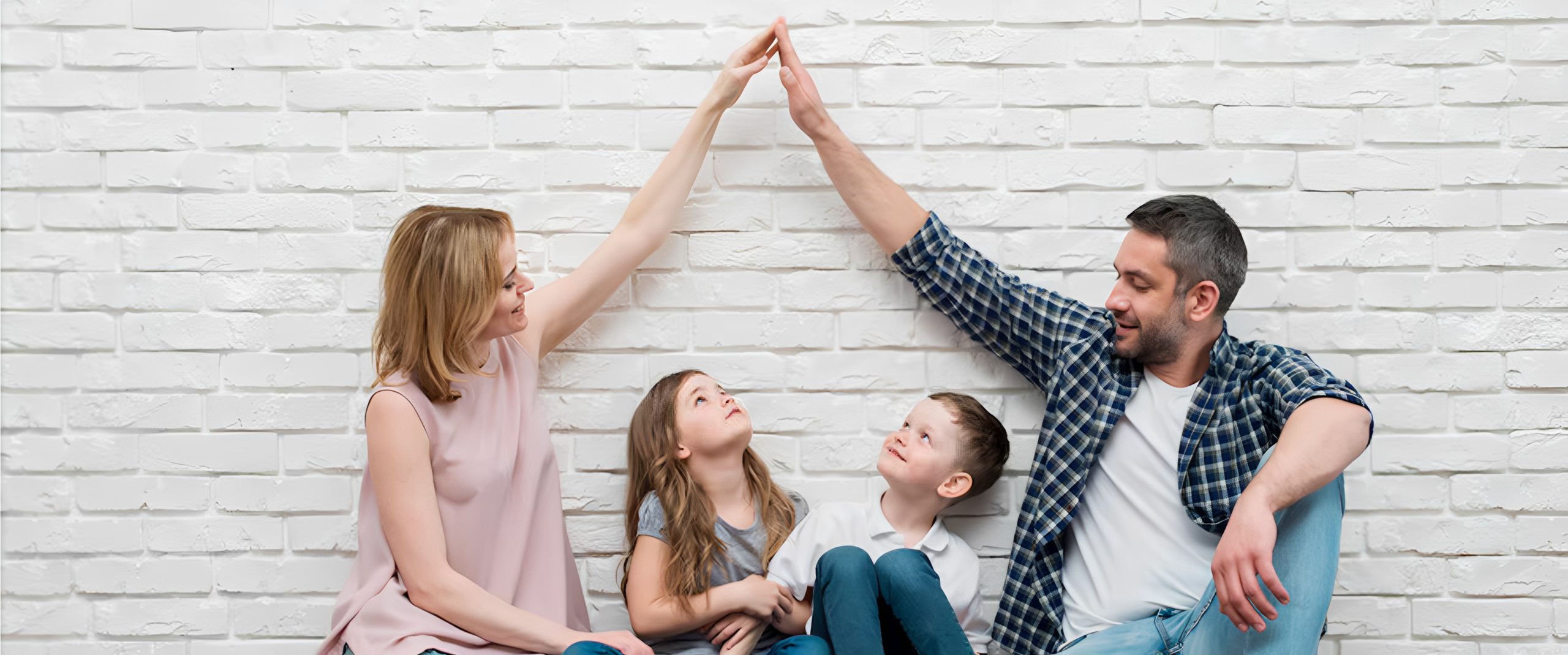 Happy family bonding moment together