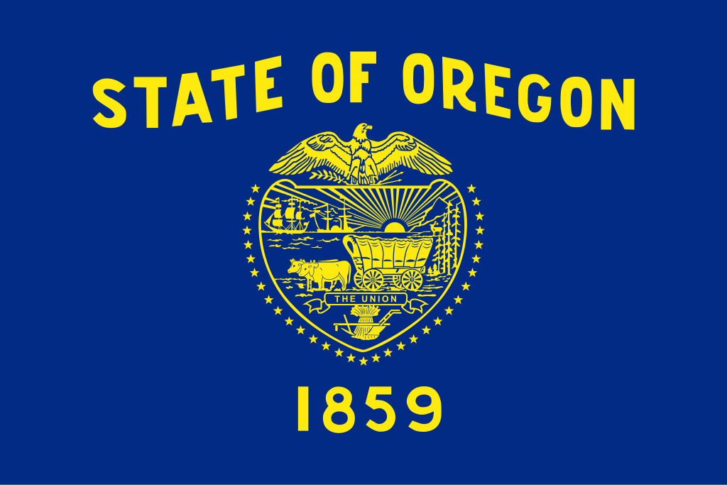 State of Oregon flag, established 1859