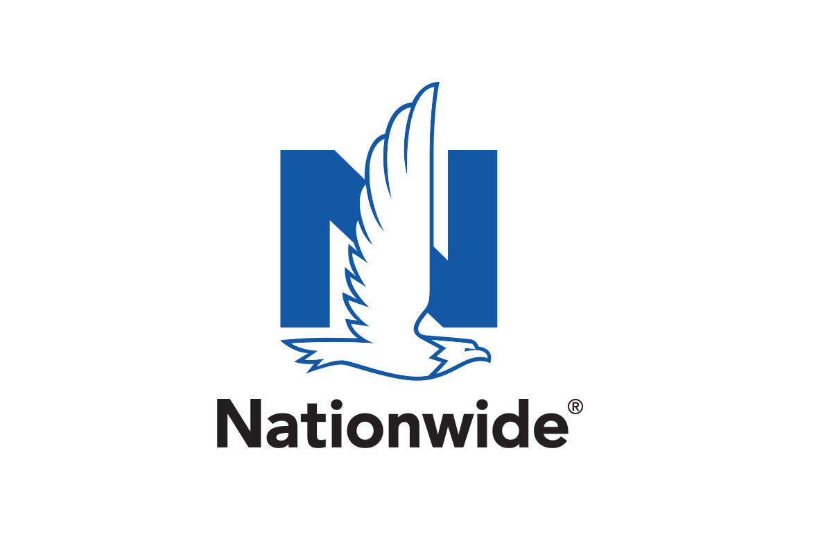 Blue "N" and flying eagle logo