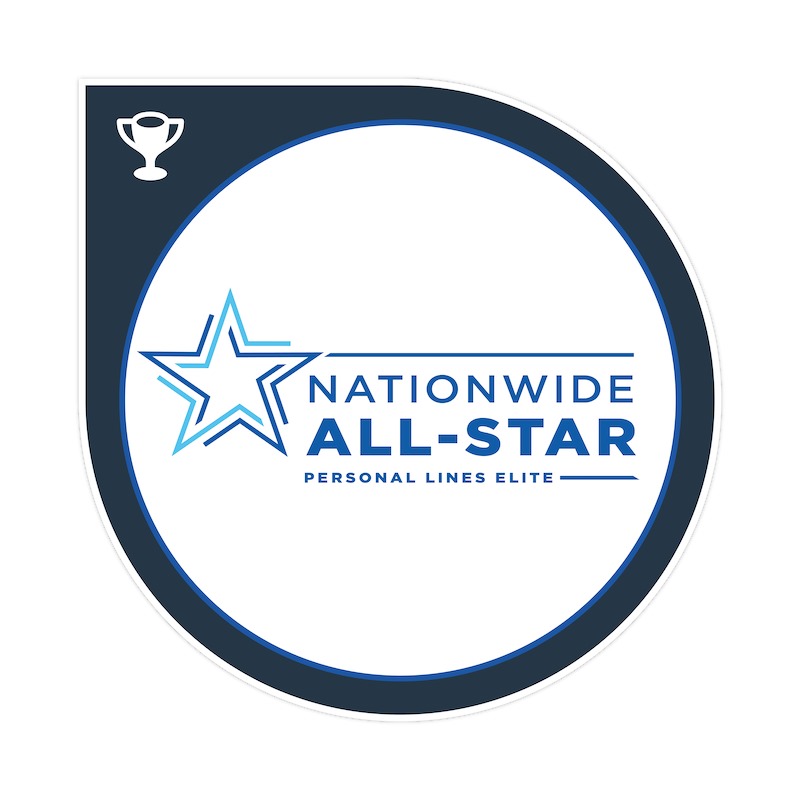 Award emblem with star