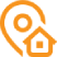 Home location marker in orange color