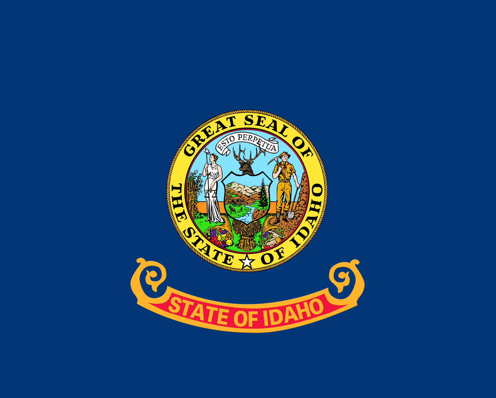 Idaho state flag with seal