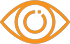 Stylized eye logo in orange